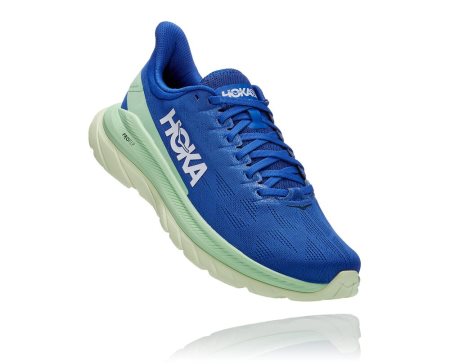 Hoka Mach 4 Moški Tekaški Čevlji Modra / Zelena Siva SI-016245V